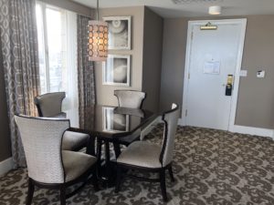 Dining area in 1 bedroom suite at Fairmont San Francisco