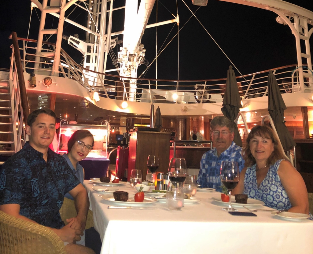 Dinner at Candles on the Windstar Wind Spirit yacht